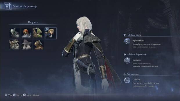 Elden Ring Nightreign - Ficha ingame de la Duquesa