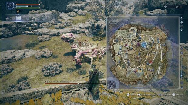 Elden Ring Nightreign - Cmo se desarrolla una partida y a qu juegos se parece: mapa del juego al moverse la tormenta