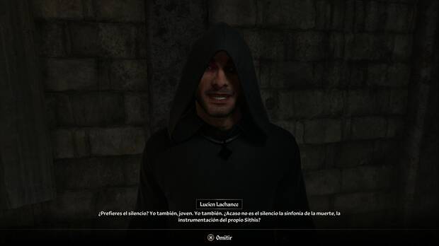 The Elder Scrolls IV: Oblivion Remastered - La Hermandad Oscura, Lucien Lachance habla con el personaje protagonista
