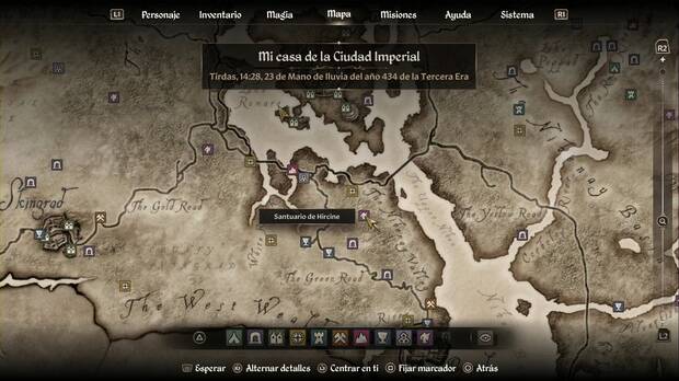 The Elder Scrolls IV: Oblivion Remastered - Hircine, ubicación del santuario de Hircine