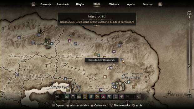 The Elder Scrolls IV: Oblivion Remastered - Malacath, ubicación de la hacienda de lord Rugdumph