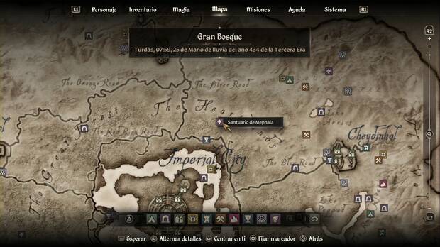 The Elder Scrolls IV: Oblivion Remastered - Mephala, ubicación del santuario de Mephala
