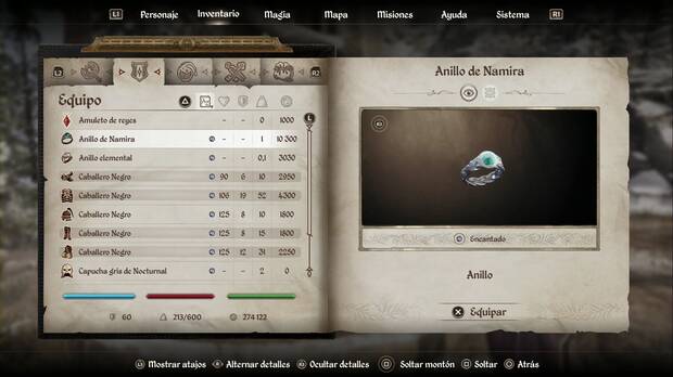 The Elder Scrolls IV: Oblivion Remastered - Santuario de Namira, Anillo de Namira