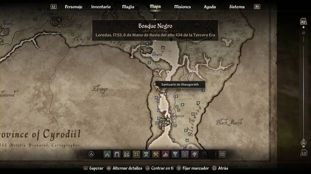 The Elder Scrolls IV: Oblivion Remasterd - Santuario de Sheogorath, ubicación del santuario de Sheogorath