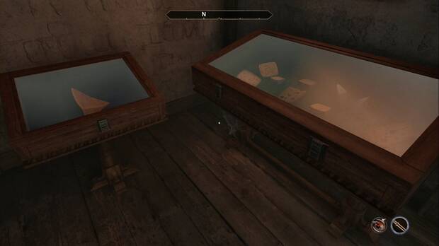 The Elder Scrolls IV: Oblivion Remasterd - Santuario de Sheogorath, vitrina con queso en la Posada de Vigía Fronteriza