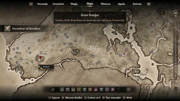 The Elder Scrolls IV: Oblivion Remastered - Encontrar al Heredero, mapa con la ubicación de Kvatch