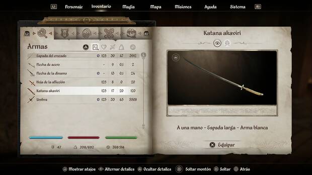 The Elder Scrolls IV: Oblivion Remastered - El sendero del Amanecer, katana akaviri
