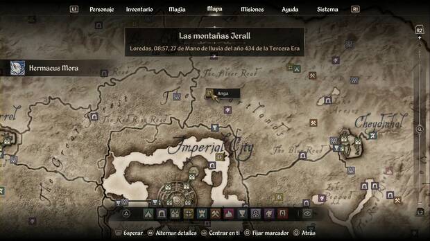 The Elder Scrolls IV: Oblivion Remastered - Hermaeus Mora, ubicación de Anga