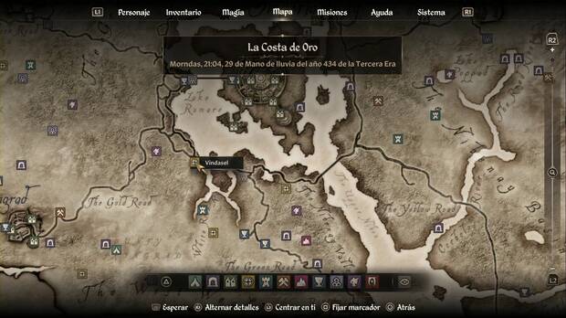 The Elder Scrolls IV: Oblivion Remastered, ubicación de Vindasel al suroeste de La Ciudad Imperial