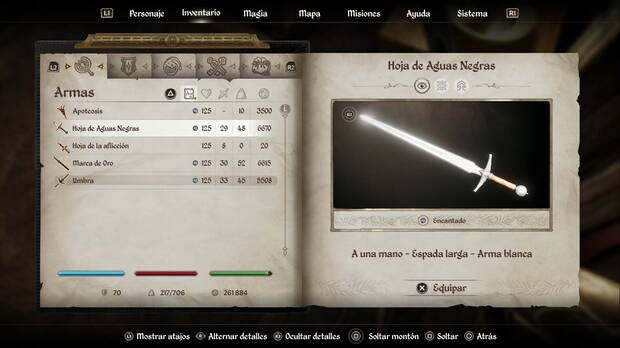 The Elder Scrolls IV: Oblivion Remastered, Hoja de Aguas Negras