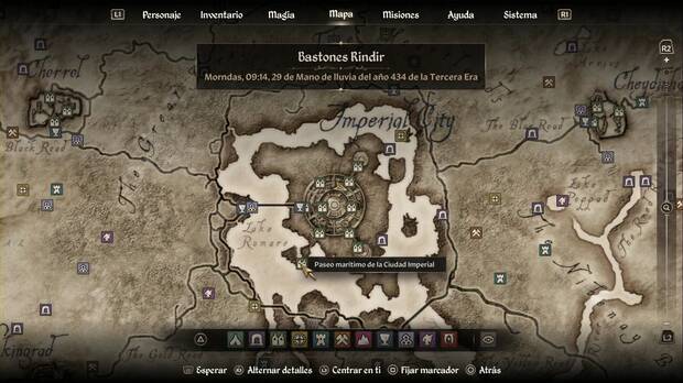 The Elder Scrolls IV: Oblivion Remastered, ubicación del Paseo marítimo de La Ciudad Imperial