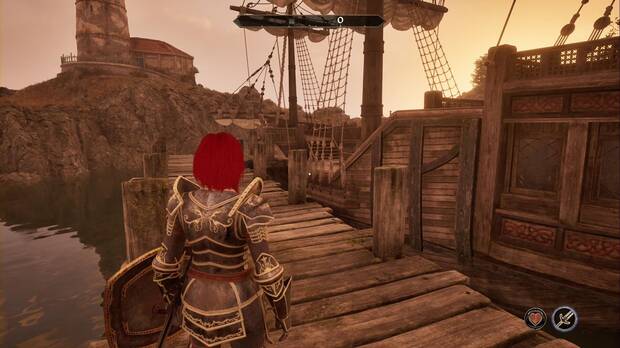 The Elder Scrolls IV: Oblivion Remastered, barco Despertar de la Serpiente en el muelle de Yunque