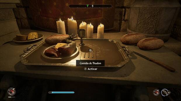 The Elder Scrolls IV: Oblivion Remastered - Ritual de ascensión, bandeja de comida de Thadon en los aposentos del Duque