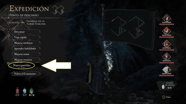 Clair Obscur: Expedition 33 - Cómo se activa el modo Nueva partida +