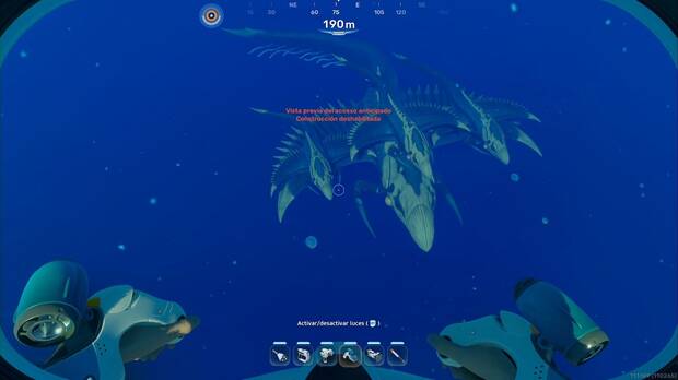 Subnautica 2 - Leviatanes, h�bitats y comportamientos; Leviat�n Gregario visto desde arriba cuando sales de la zona de juego actual