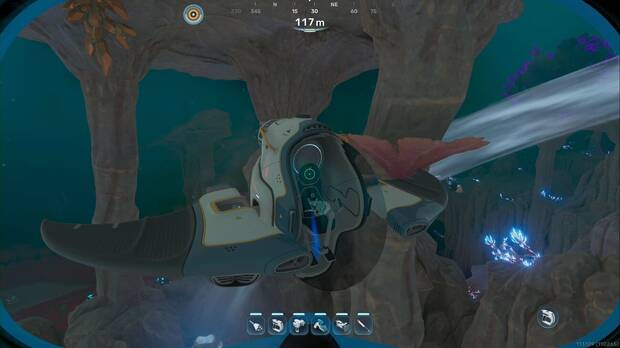Subnautica 2 - C�mo conseguir el submarino renacuajo, Renacuajo montado sobre un chasis de raya