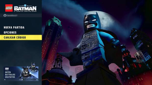 LEGO Batman: El Legado del Caballero Oscuro - Men� para canjear c�digos