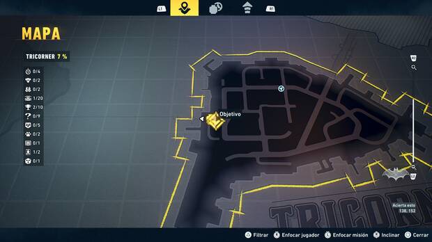 LEGO Batman: El Legado del Caballero Oscuro - Localizaci�n en el mapa de la sala de acertijo 01 en Tricorner