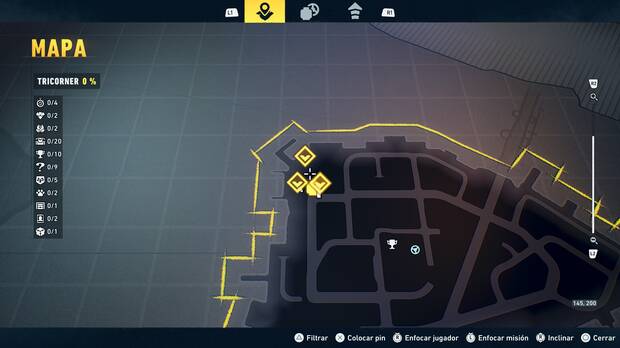 LEGO Batman: El Legado del Caballero Oscuro - Localizaci�n en el mapa del cartel de Se busca 01 en Tricorner