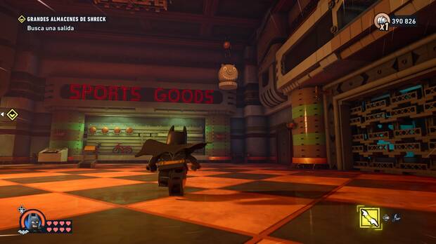 LEGO Batman: El Legado del Caballero Oscuro - Localizaci�n del trofeo de la Batcueva Cabeza de gato 04 en la misi�n Grandes almacenes de Shreck