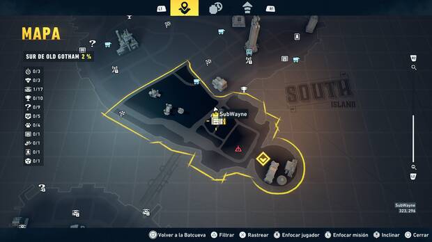 LEGO Batman: El Legado del Caballero Oscuro - Localizaci�n en el mapa del SubWayne de Sur de Old Gotham