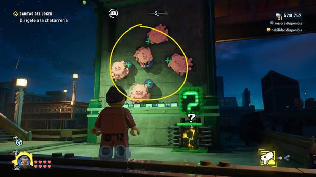 LEGO Batman: El Legado del Caballero Oscuro - C�mo resolver el puzle del acertijo de Riddler 06 en Sur de Old Gotham
