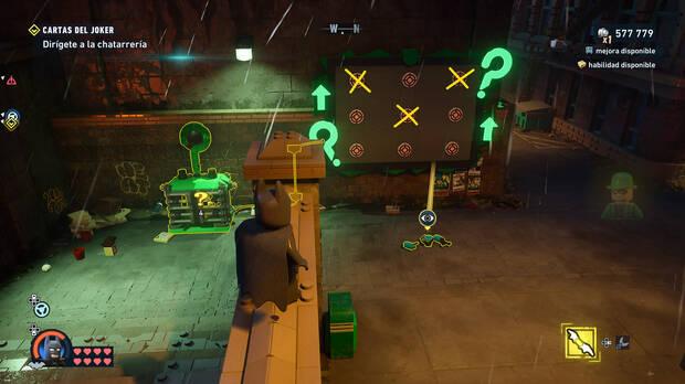 LEGO Batman: El Legado del Caballero Oscuro - C�mo resolver el puzle del acertijo de Riddler 05 en Sur de Old Gotham