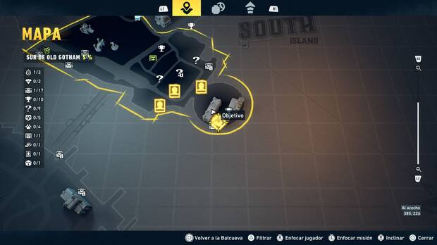 LEGO Batman: El Legado del Caballero Oscuro - Localizaci�n en el mapa del animal fugado del zoo 01 en Sur de Old Gotham