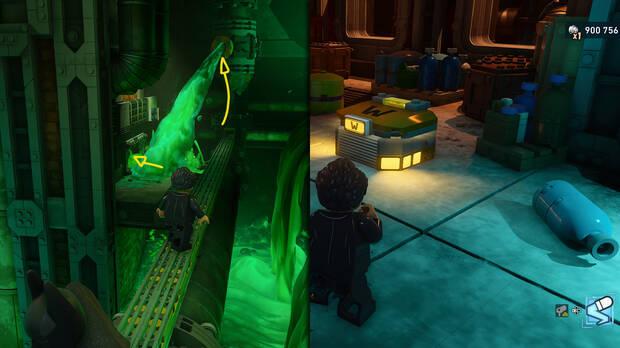 LEGO Batman: El Legado del Caballero Oscuro - Localizaci�n del dep�sito de WayneTech 02 en la misi�n La Banda de la Capucha Roja