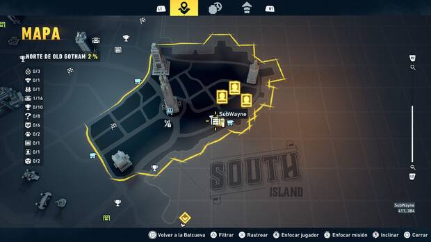 LEGO Batman: El Legado del Caballero Oscuro - Localizaci�n en el mapa del subwayne de Norte de Old Gotham