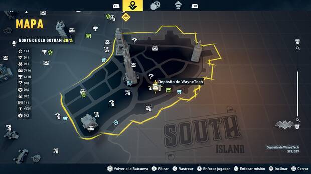 LEGO Batman: El Legado del Caballero Oscuro - Localizaci�n en el mapa del dep�sito de WayneTech 04 en Norte de Old Gotham