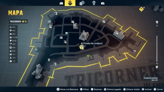 LEGO Batman: El Legado del Caballero Oscuro - Localizaci�n en el mapa del entrenamiento con RA 01 en Tricorner