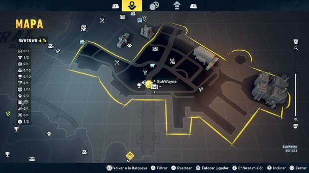 LEGO Batman: El Legado del Caballero Oscuro - Localización en el mapa del subwayne de Newtown