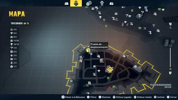 LEGO Batman: El Legado del Caballero Oscuro - Localizaci�n en el mapa del entrenamiento con RA 03 en Tricorner