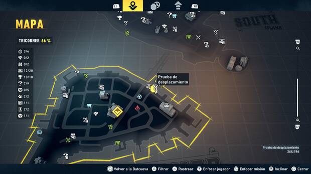 LEGO Batman: El Legado del Caballero Oscuro - Localizaci�n en el mapa del entrenamiento con RA 04 en Tricorner