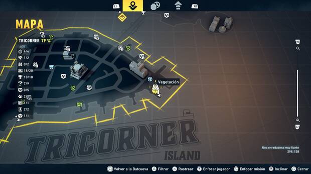 LEGO Batman: El Legado del Caballero Oscuro - Localizaci�n en el mapa de la planta de vegetaci�n 01 en Tricorner