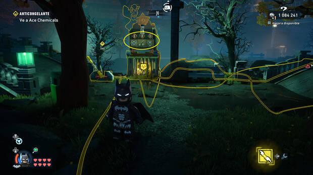 LEGO Batman: El Legado del Caballero Oscuro - C�mo resolver el puzle del acertijo de Cluemaster 01 en Sur de Old Gotham