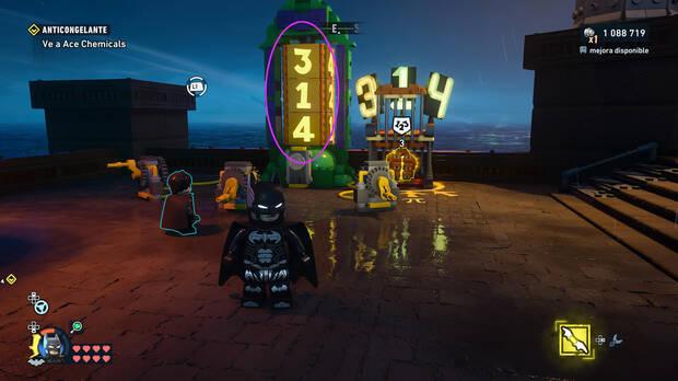 LEGO Batman: El Legado del Caballero Oscuro - C�mo resolver el puzle del acertijo de Cluemaster 04 en Sur de Old Gotham