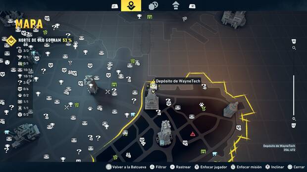 LEGO Batman: El Legado del Caballero Oscuro - Localizaci�n en el mapa del dep�sito de WayneTech 11 en Norte de Old Gotham