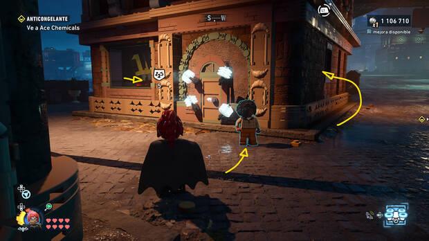 LEGO Batman: El Legado del Caballero Oscuro - C�mo resolver el puzle del acertijo de Cluemaster 03 en Norte de Old Gotham