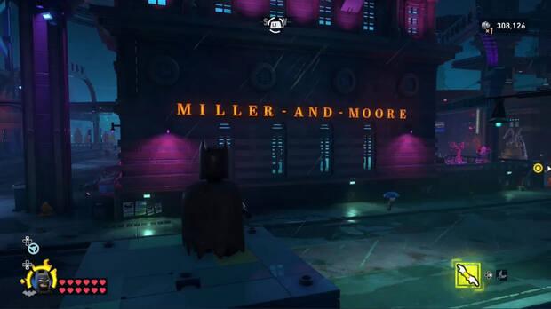 LEGO Batman: El Legado del Caballero Oscuro - Detalle oculto: Bufete de abogados de Frank Miller y Alan Moore