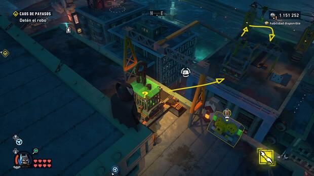LEGO Batman: El Legado del Caballero Oscuro - C�mo resolver el puzle del acertijo de Riddler 01 en Oeste de Old Gotham