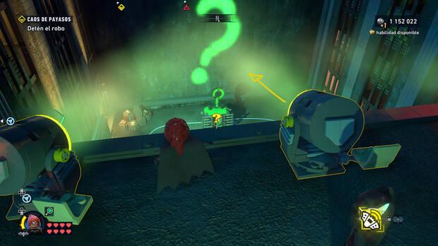 LEGO Batman: El Legado del Caballero Oscuro - C�mo resolver el puzle del acertijo de Riddler 02 en Oeste de Old Gotham