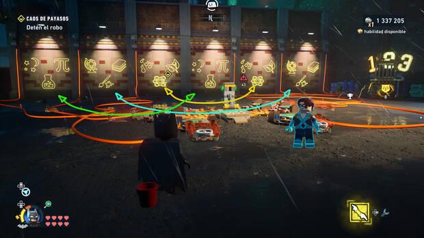 LEGO Batman: El Legado del Caballero Oscuro - C�mo resolver el puzle del acertijo de Cluemaster 03 en Sur del Cauldron