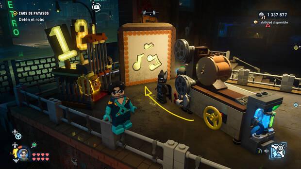 LEGO Batman: El Legado del Caballero Oscuro - C�mo resolver el puzle del acertijo de Cluemaster 04 en Sur del Cauldron