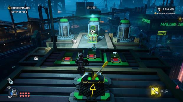 LEGO Batman: El Legado del Caballero Oscuro - C�mo resolver el puzle del acertijo de Riddler 07 en Sur del Cauldron
