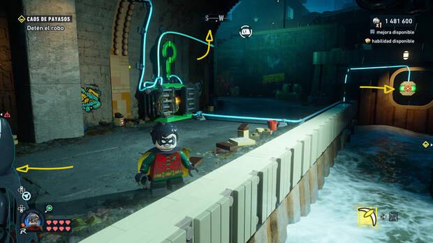 LEGO Batman: El Legado del Caballero Oscuro - C�mo resolver el puzle del acertijo de Riddler 01 en Norte del Cauldron - Ace Chemicals