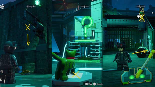 LEGO Batman: El Legado del Caballero Oscuro - C�mo resolver el puzle del acertijo de Riddler 05 en Norte del Cauldron - Ace Chemicals