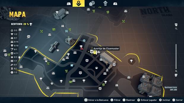 LEGO Batman: El Legado del Caballero Oscuro - Localización en el mapa del acertijo de Cluemaster 05 en Newtown