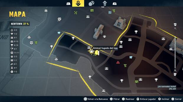 LEGO Batman: El Legado del Caballero Oscuro - Localización en el mapa del animal fugado del zoo 03 en Newtown